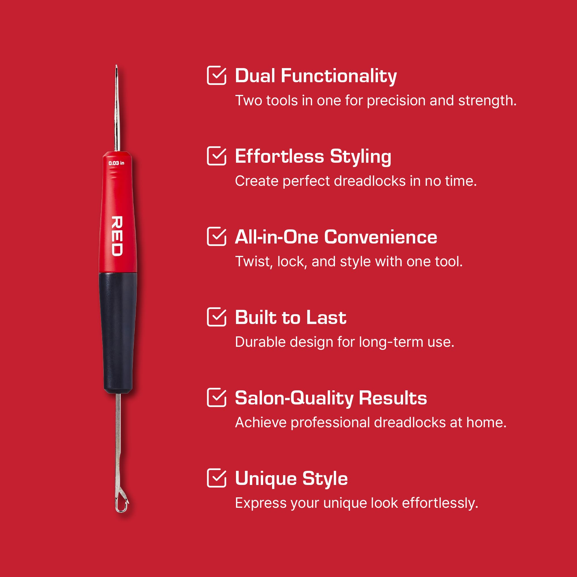 Amazon.com: Red by Kiss 2-in-1 Dread Crochet Duo, Stainless Steel